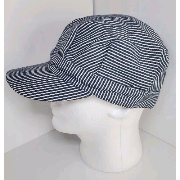 Unbranded Other - Train Conductor Hat Snapback Blue Railroad Engineer Cap Men Hickory